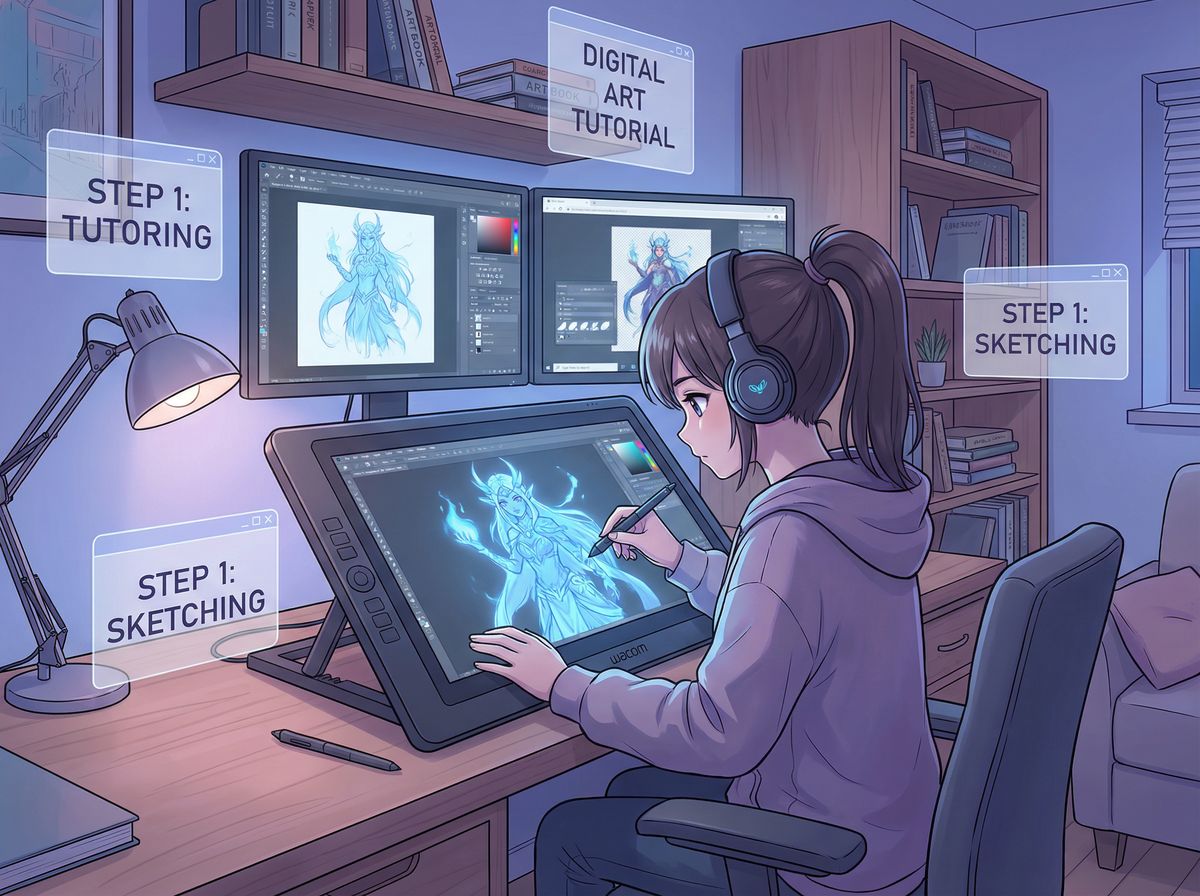 草莓视频动漫教程-数字艺术创作演示